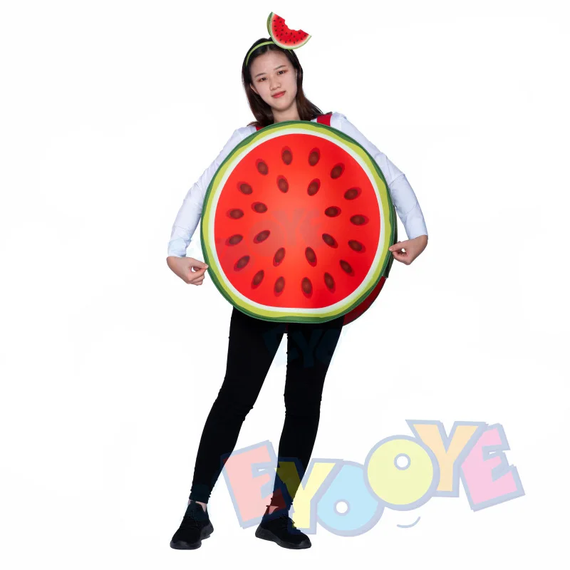 

Новый стиль, роль еды, овощи, огурец, косплей, фруктовая вечеринка, оранжевый персиковый костюм, забавный наряд для взрослых, Хэллоуин