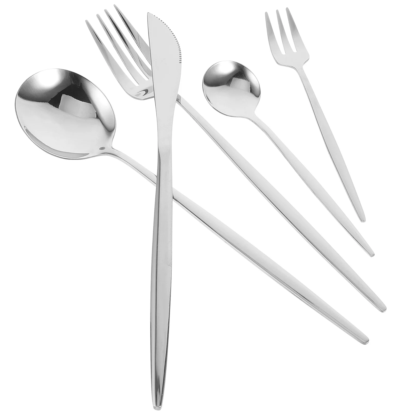 

1 set 1 Set Stainless Steel Cutlery Set Fork Spoon Cutter Kit For Steak Party Wedding Camping Portable Tableware Home Restaurant