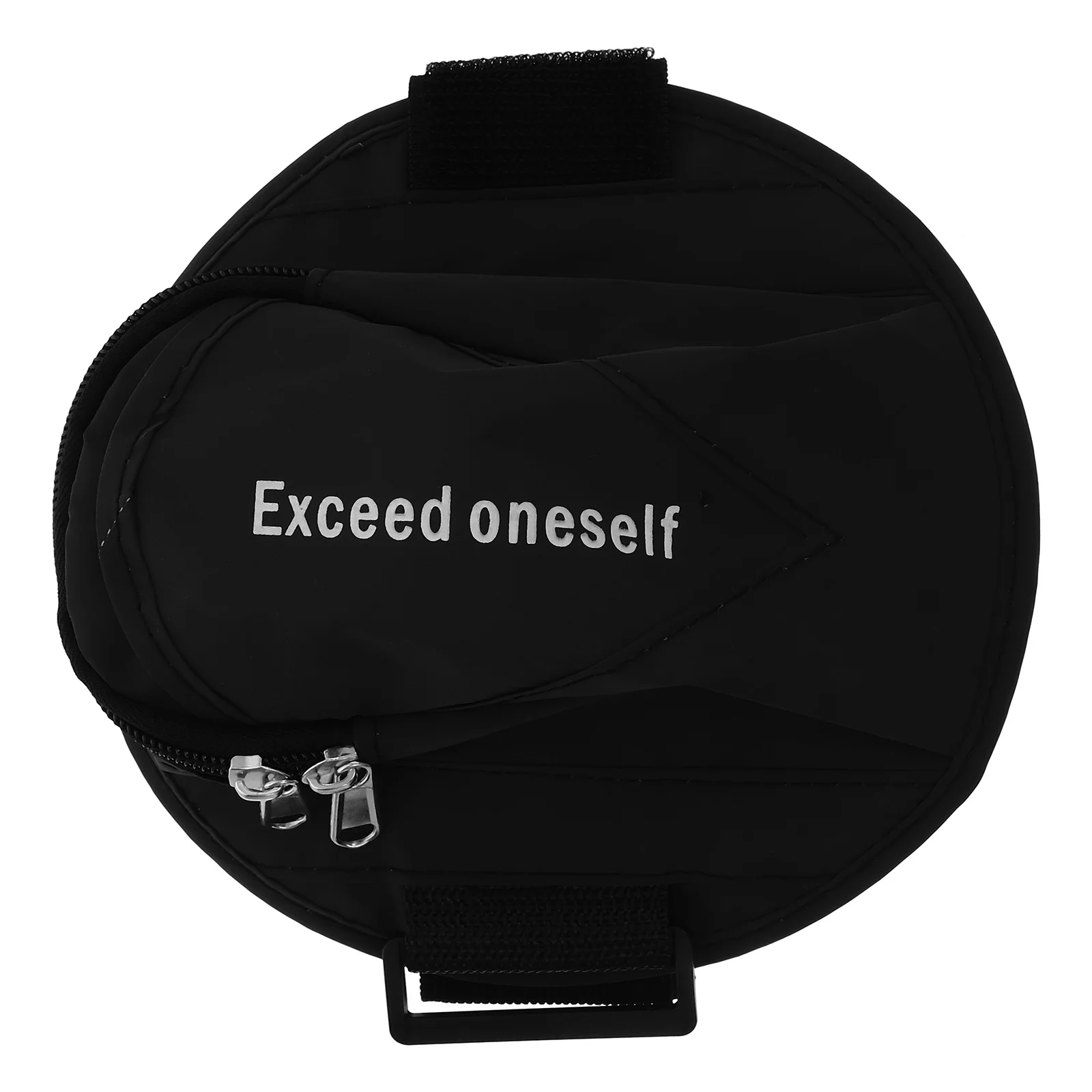 Unisex Black Nylon Sports Armband Adjustable Running Jogging Cycling Hiking Wrist Band Zipped Pocket Phone Keys Cards Holder