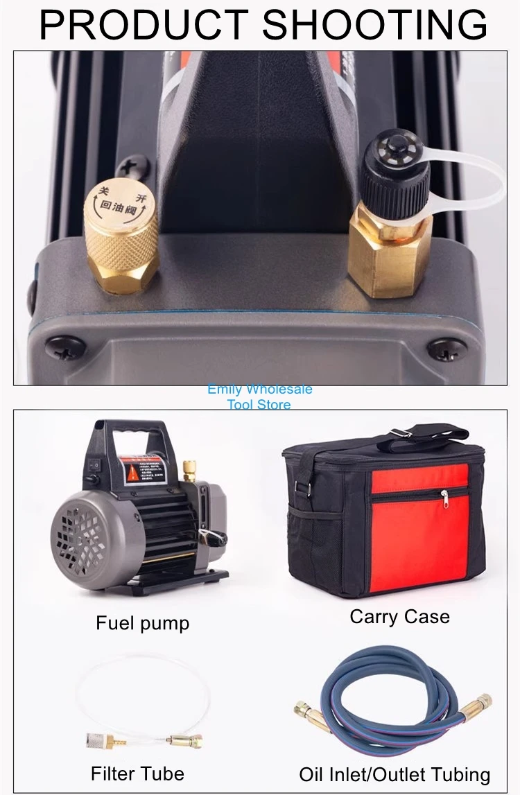 High-Power Automotive Electric Fuel Pump R4R6 Refrigerant Oil Nozzle Compact Portable Refrigeration Electric Pump