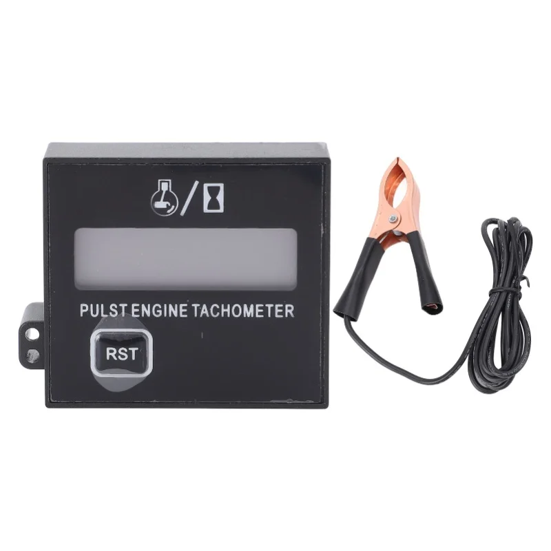 Small Digital Engine Tachometer With Clip Waterproofing Inductive Chainsaw Tacho Gauge RPM Meter For Motorcycle Golf Cart Kart