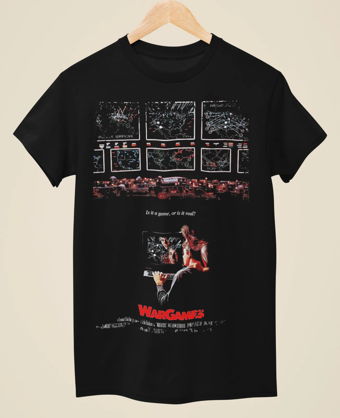 

WarGames (1983) - Movie Poster inspired Unisex Black T-Shirt