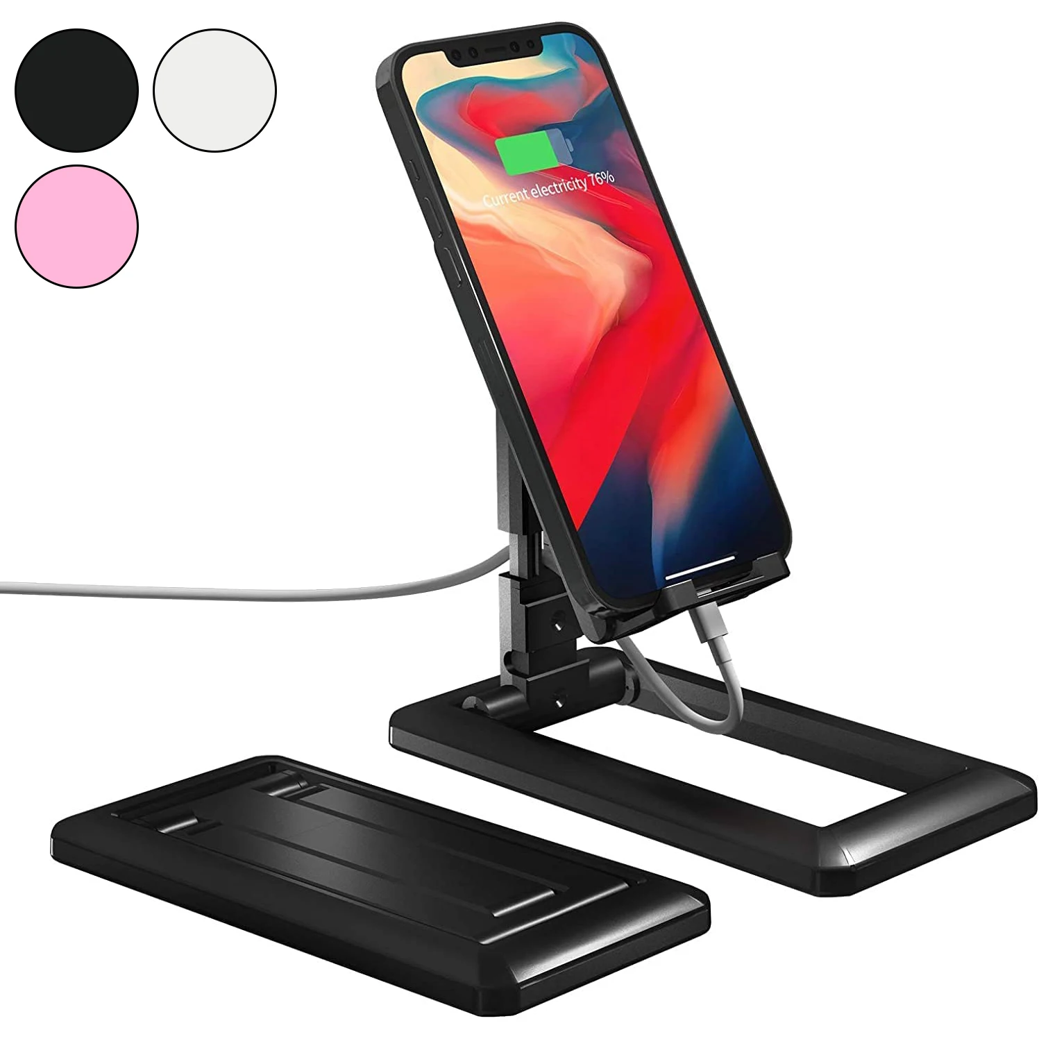 Foldable Tablet Phone Holder Desktop Mobile Phone Stand Adjustable Desk Bracket Smartphone Stand for iPad iPhone Samsung