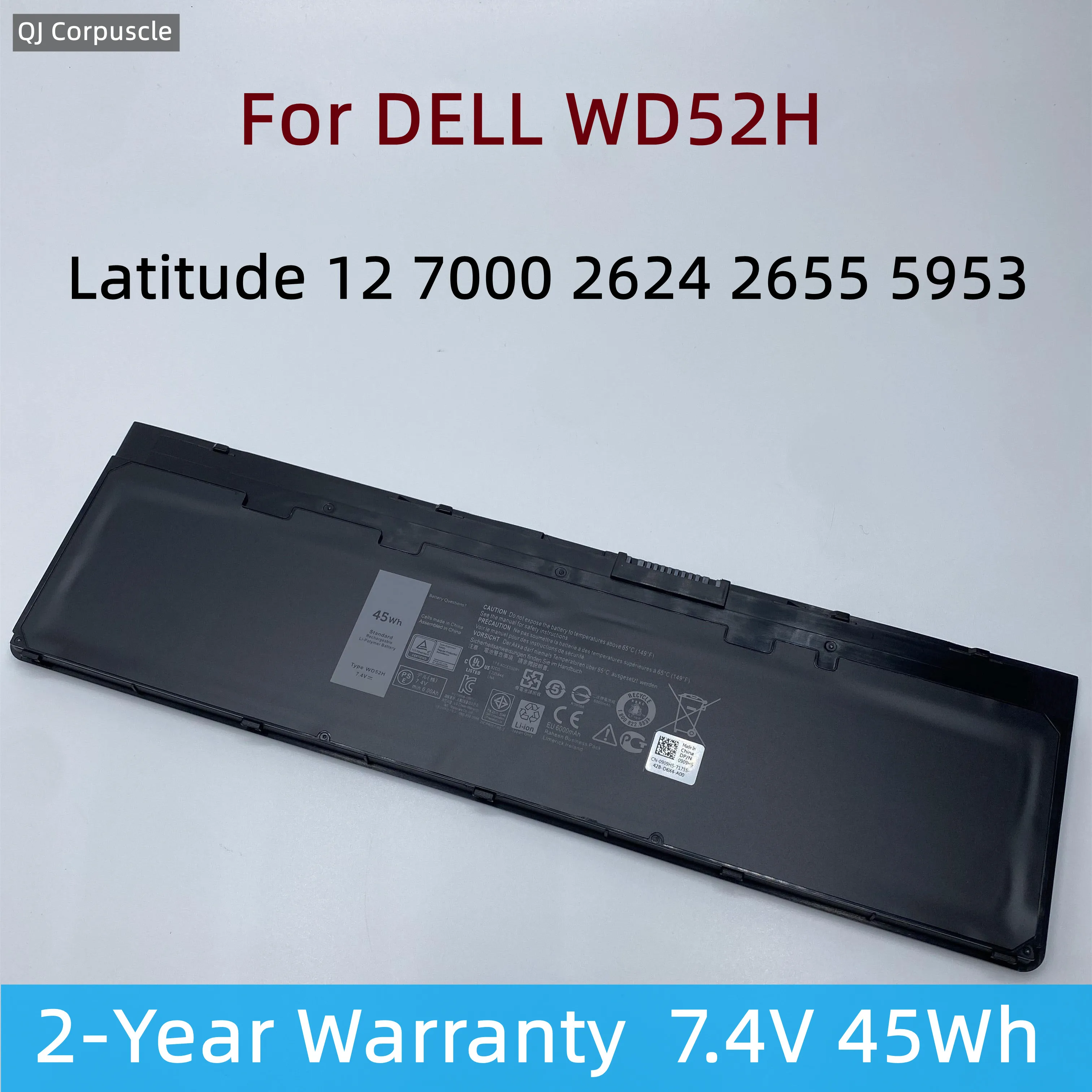 

New VFV59 WD52H Laptop Battery For DELL Latitude E7240 E7250 12 7000 2624 2655 5953 Series KWFFN J31N7 HJ8KP W57CV 0W57CV GVD76