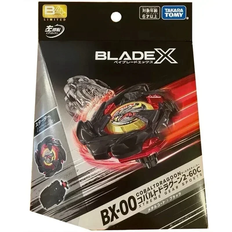 

Original TakaraTomy Burst Bey X BX-00 Cobalt Dragoon 2-60C Black Coating Blade