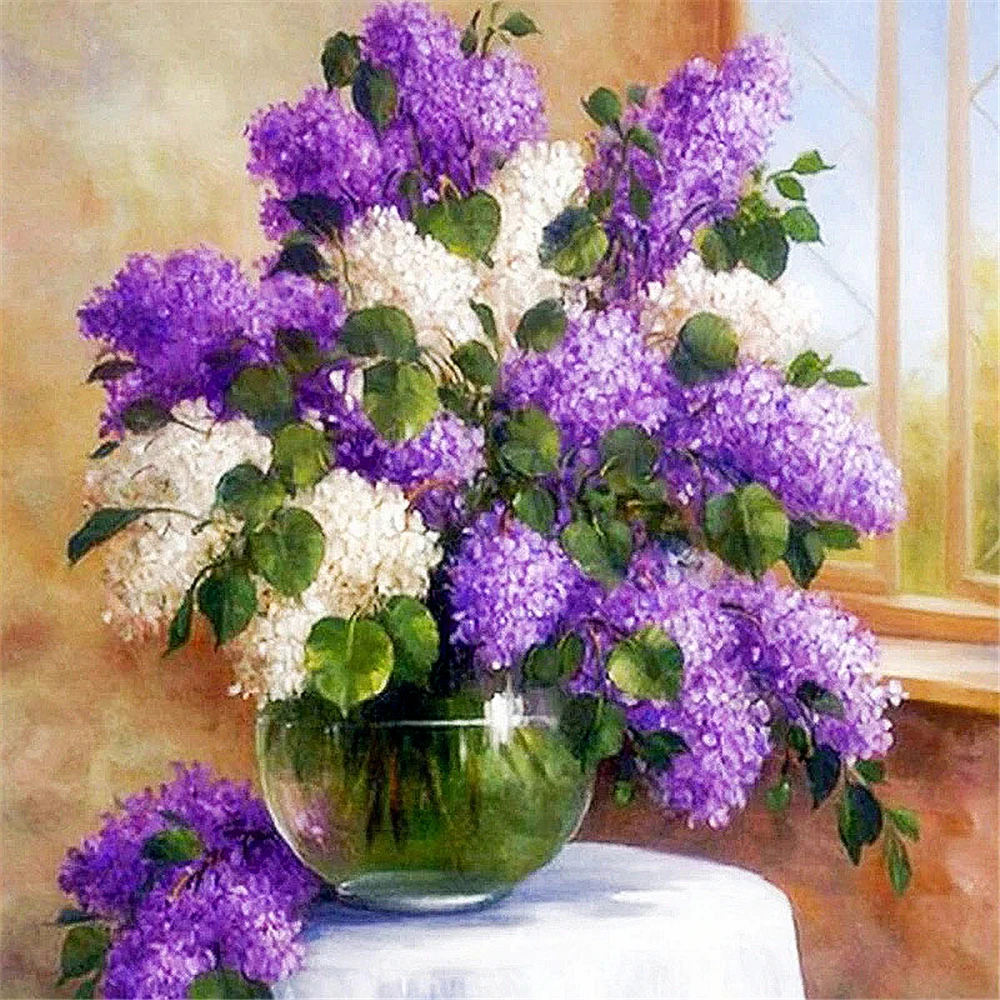 Flowers DIY Embroidery 11CT Cross Stitch Kits Craft Needlework Set Printed Canvas Cotton Thread Home Decoration   Design