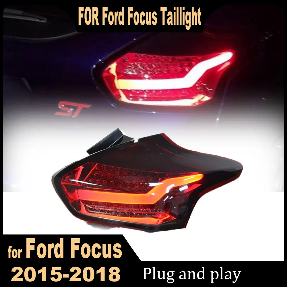 

Car Taillights for Ford Focus 2015-2018 hatchback LED Tail light Assembly DRL Rear Reverse Brake Light Accessories Plug and play