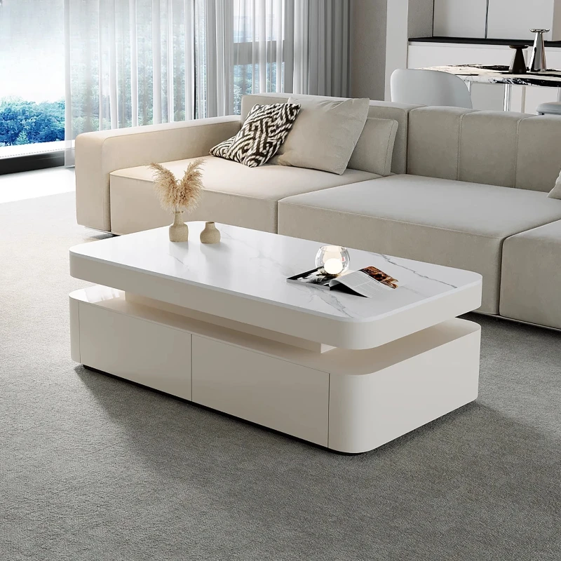 

Hardcover Simple Coffee Table Floor Organizer Modern Glam Coffee Table Rectangular Design Tavolino Da Salotto Home Furniture