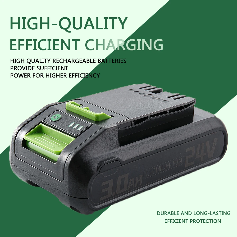 24V 8.0/4.0Ah Lithium-ion Replacement Battery G24B2 for Greenworks ALL devices of 24V tools 29842 29852 BAG708 29322 21342