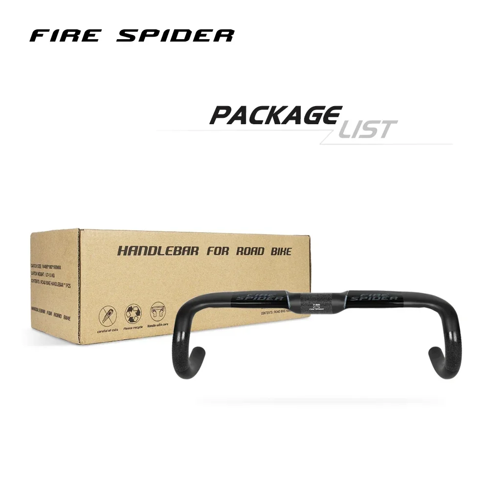 FIRE SPIDER Carbon Fiber Road Bicycle Handlebar Ultralight Carbon T1000 Road Bike Handlebar 380/400/420/440MM Bicycle Drop Bar