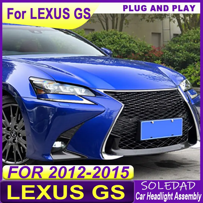 For Lexus GS250 2012 2013 2014 2015 GS350 DRL Headlights Assembly upgrade Dynamic Signal FULL LED Head Lamp Accessories