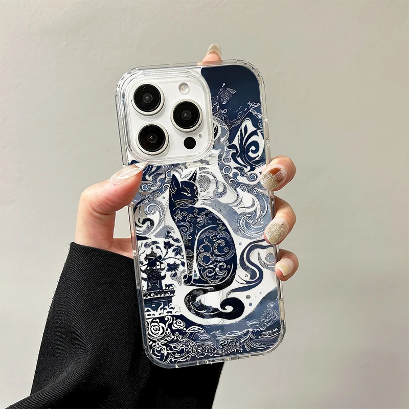Traditional Classical Cat Case for Samsung Galaxy S26 S25 Edge S24 S23 Ultra Plus FE A57 A56 A55 A54 A36 A35 A17 A16 A15 Cover