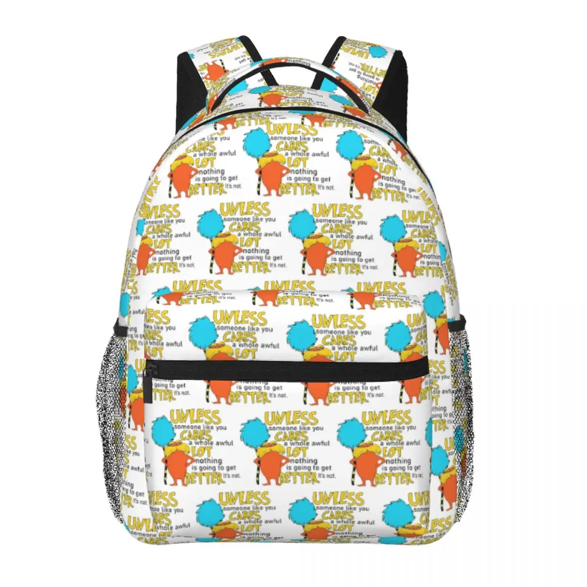 

Unless Someone Like You Cares A Whole Awful Lot Backpack Boys Girls BookBag Kids School Bag Laptop Shoulder Bags for Men Women