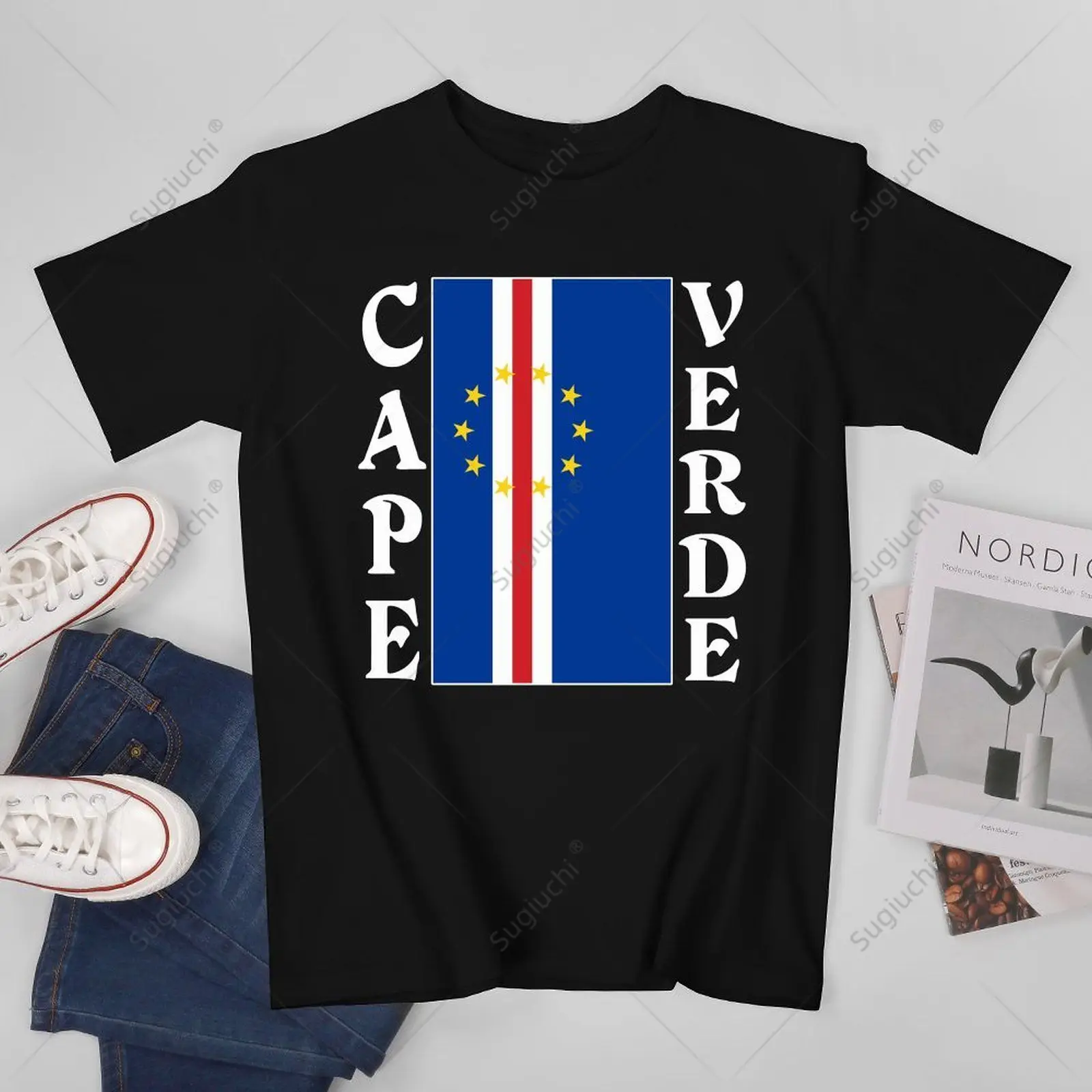 Unisex Men Cape Verde Cabo Verde Flag Tshirt Tees T Shirts Women Boys 100% Cotton T-Shirt