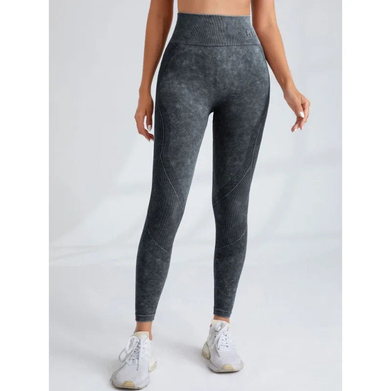 Frauen matte Finish Leggings nahtlose Fitness Leggings hohe Taille Hüfte heben schlanke elastische Strumpfhose Fitness studio Laufen Mode Yoga hosen