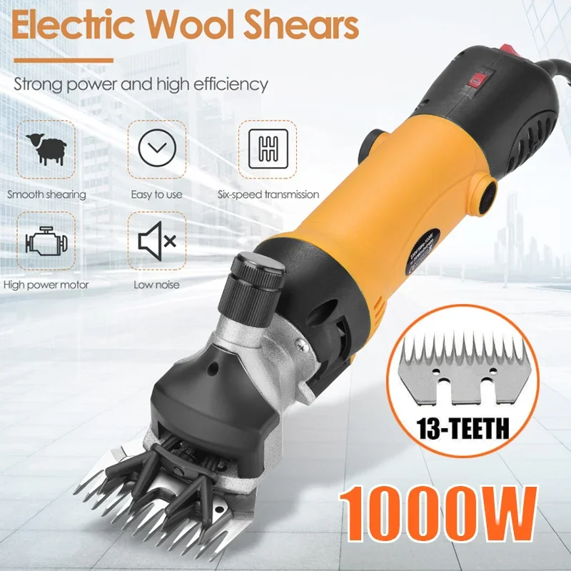 

1000W Electric Professional Sheep Shears, 6 Speeds Sheep Clippers for Sheep Alpacas Goats