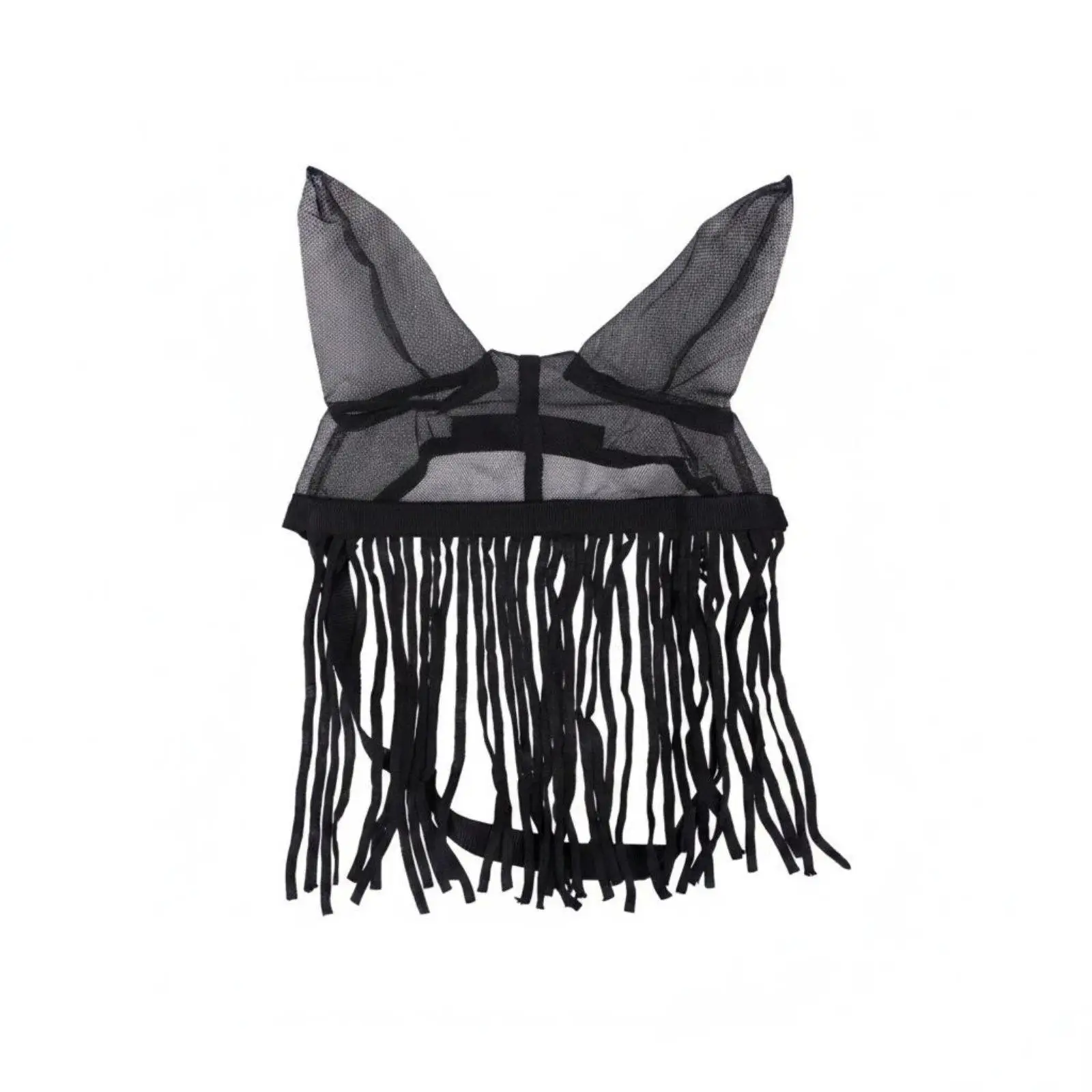 Equine Face Shield Fly Protection Tassel Stripe Horse Mask Breathable Riding Gear for Equestrian Outdoor Use