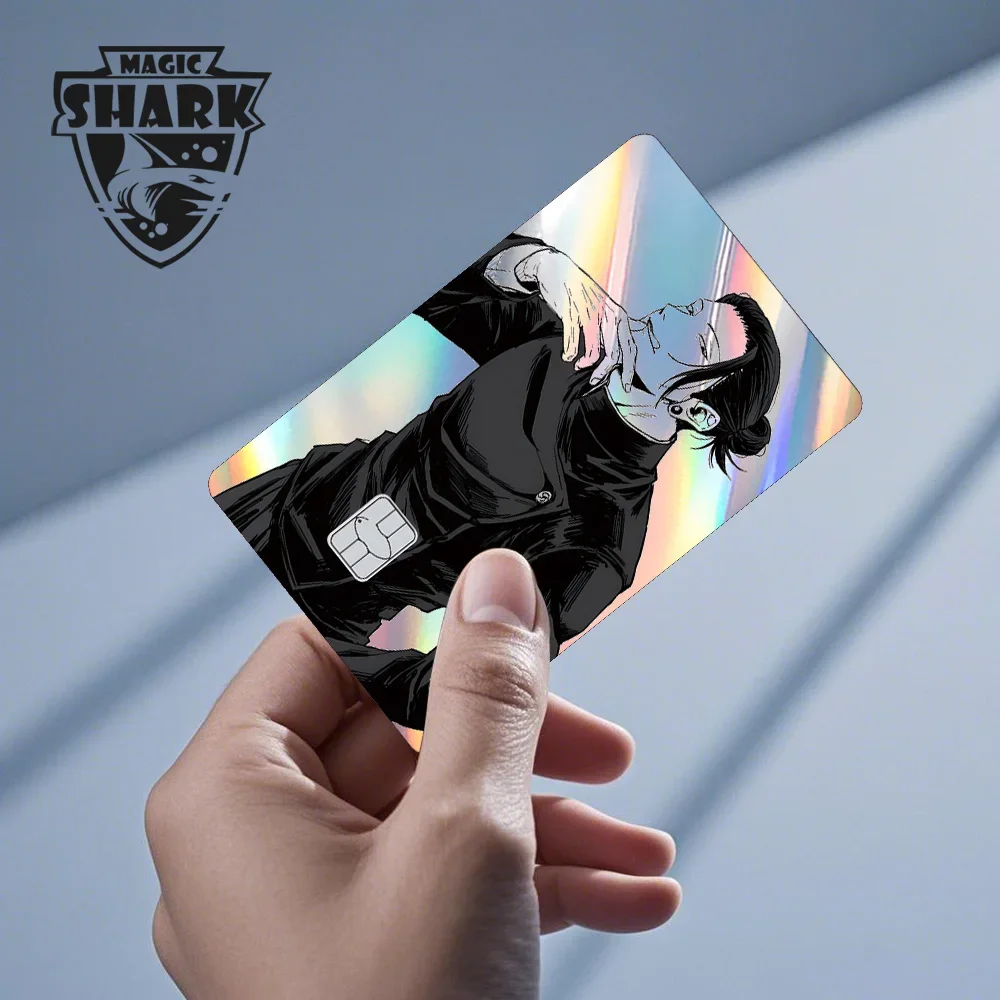 Magic Shark Cool J-Jujutsu K-Kaisen Anime Laser Holographic Itadori Yuji Gojo Satoru Credit Debit Bank Card Sticker Film Skin – Detail 22
