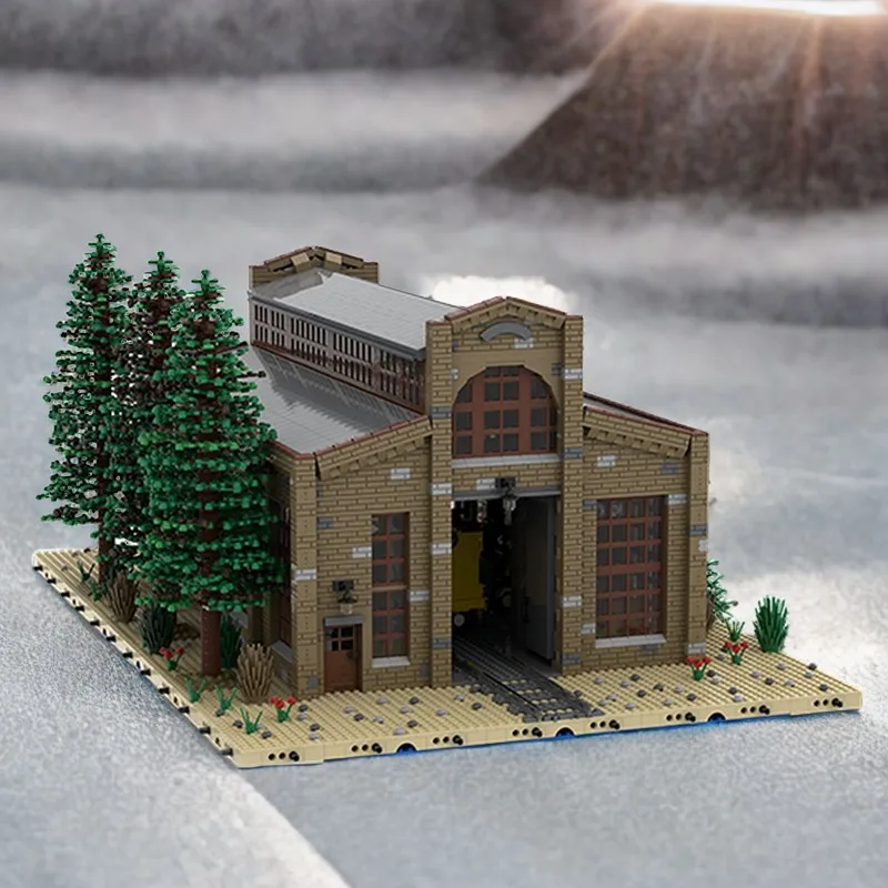

8243-Piece Railway Crane and Shovel Warehouse Modular Building blocks Set, Build a Highly Detailed Industrial Scene Model