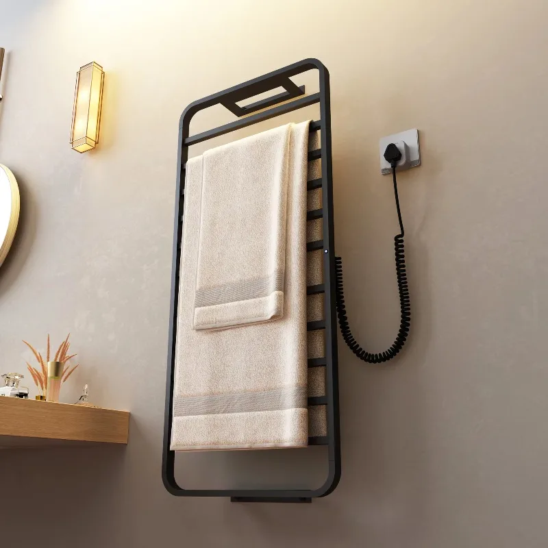 Bathroom Heated Towel Rack 304 Stainless Steel with Timer and Smart Temperature Control Modern Design