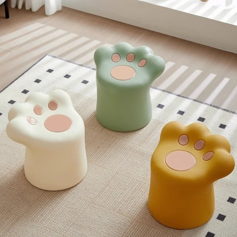 Compact Furniture Side Table Creative Coffee Cute Cream Shoe-changing Stool Bedroom Bedside Stand Versatile Modern Decor Piece