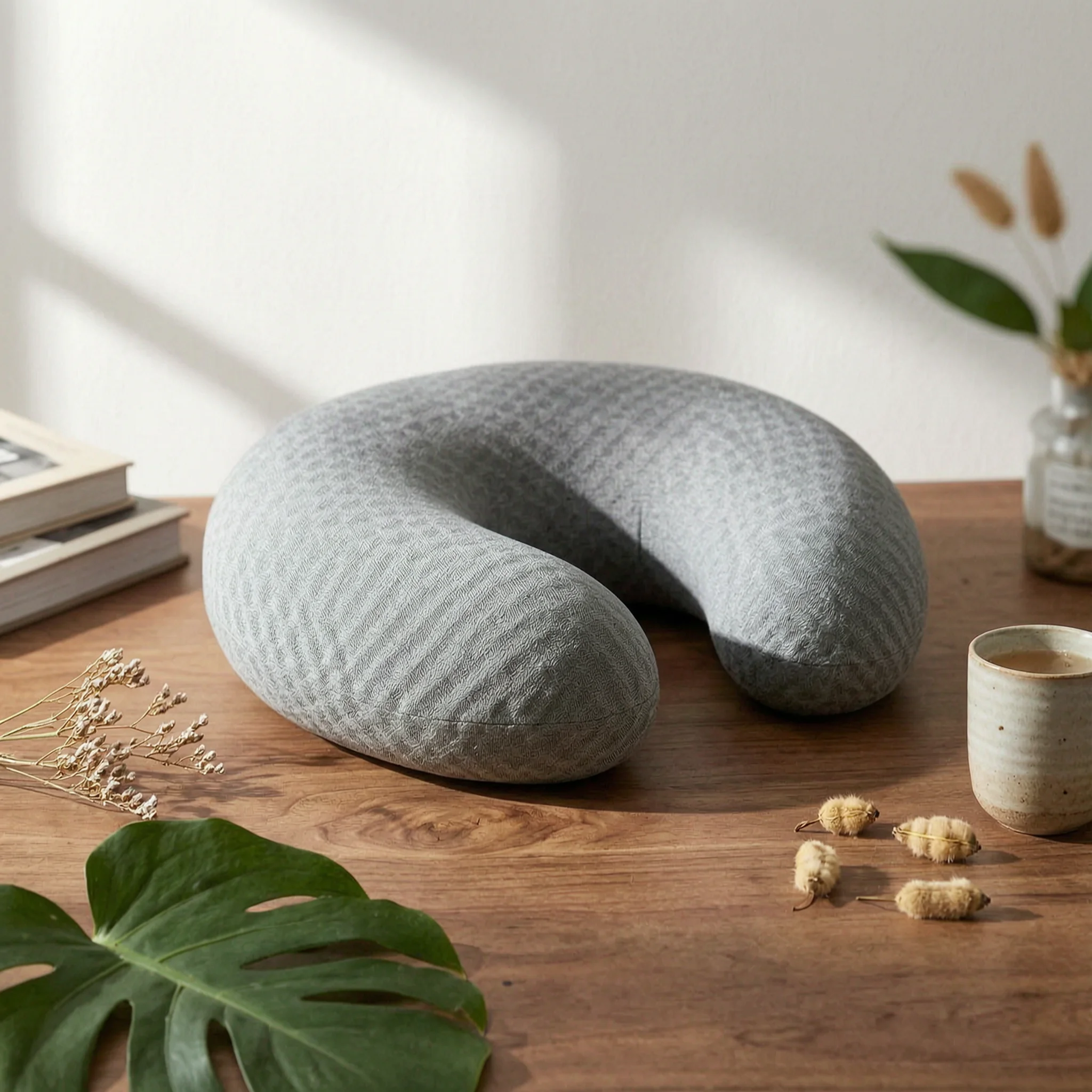 

Ear Hole Pillow Rectangular Contour Neck Pillow Sleep Product Checkered Bedding Accessory Ergonomic