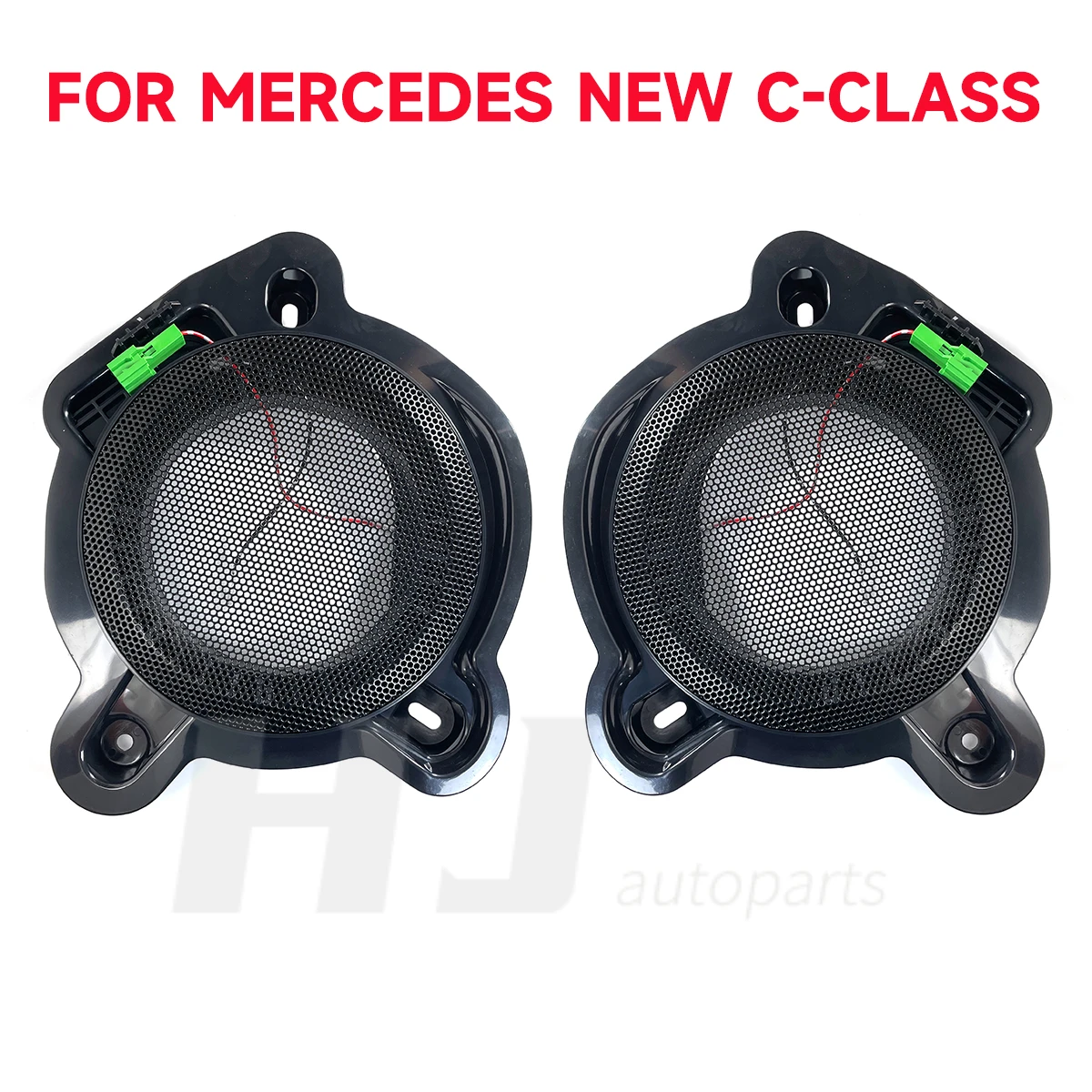 2pcs 6.5 Inch Mid Bass Speaker Adapter Washer Mount Pad Bracket Base With Wiring Plug Cover For New Mercedes Benz C-class 22-23