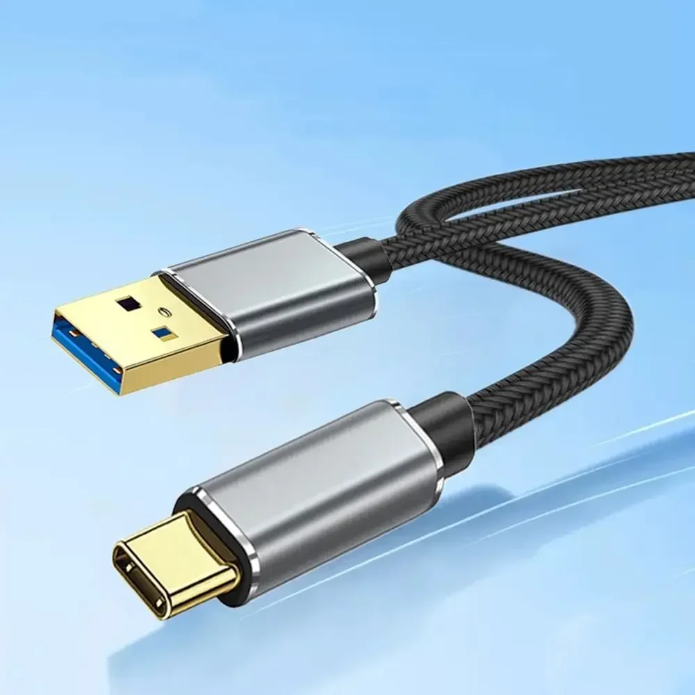 USB 3.2 10Gbps Gen2 Type-C Fast Charging Cable USB C Data Transfer SSD Cord 3A PD 60W QC 3.0 Car Laptop Hard Disk Line