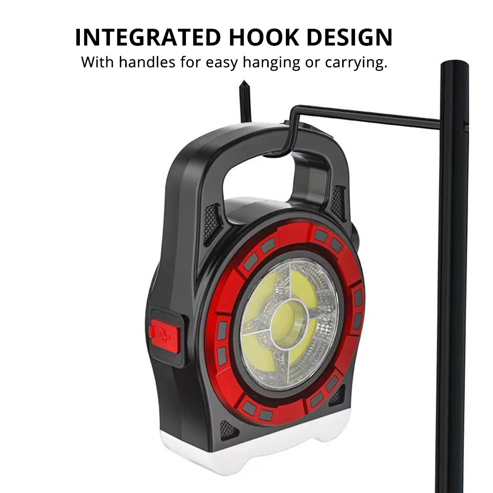 Waterproof LED Flashlight Solar USB Charging Work Light Powerful Camping Fishing Lantern 3 Modes Repair Torch Support USB output