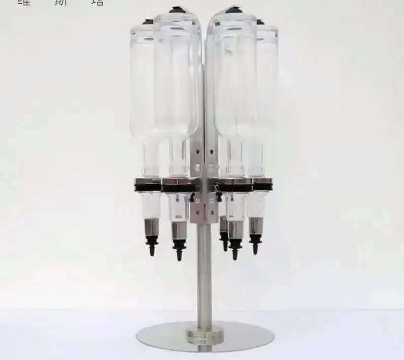 Neu gestaltete günstige 6-Flaschen-Parfümspenderflasche, drehbare Füllmaschine, Parfümriegel