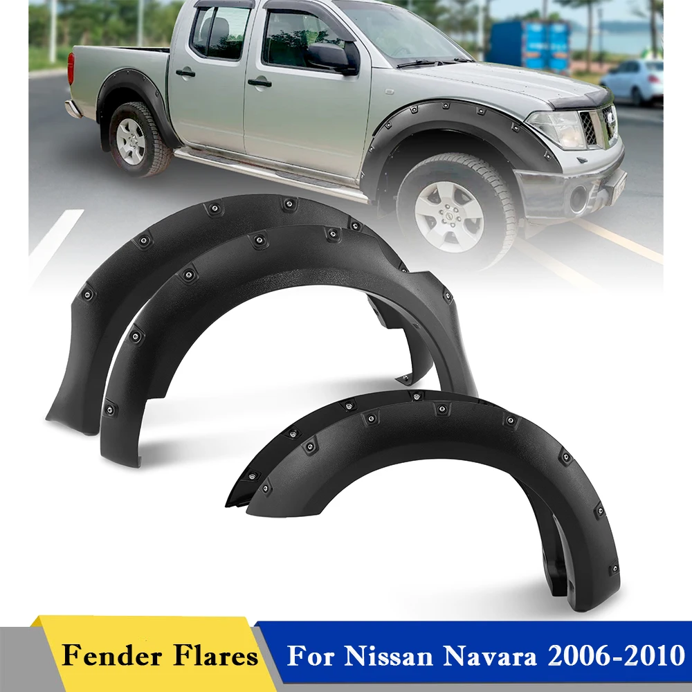 

Pocket Style Fender Flares Wheel Arch Fit for Nissan Navara 2006-2010 with 59.5 inch bed model Matte Black 4X4 Car Accessories