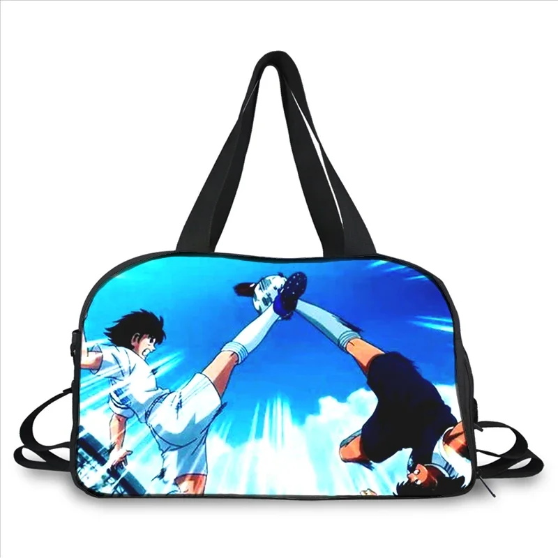 Captain Tsubasa Messenger Bag, Bolsa de Viagem Portátil, Grande Capacidade, Multifunções, Impressão 3D, Tendência da moda, Anime