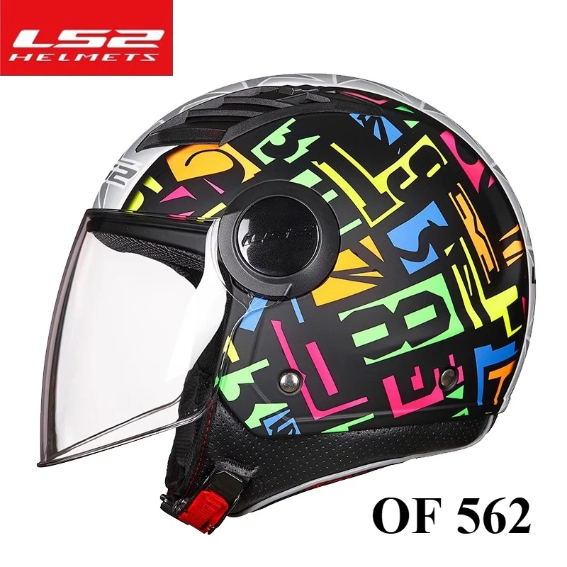 Original LS2 OF562 Casco motocicleta 3/4 cara abierta Ls2 Cascos Para Moto E-BIKE Casco Scooter Eléctrico Casco of562 Capacete Moto