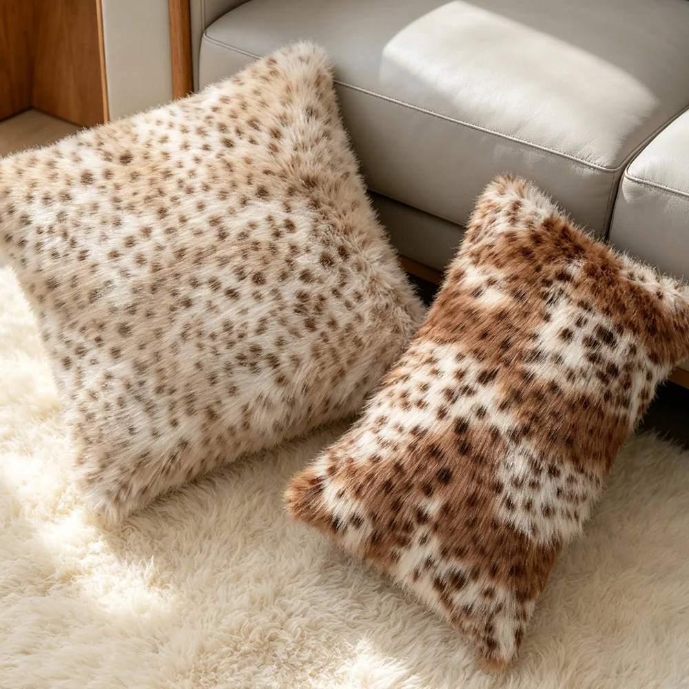 BUYNOW 1 Stück langer Plüsch-Kissenbezug mit Tiermuster, weicher, bequemer Kissenbezug, Heimdekoration für Sofa, Wohnzimmer, Kissenbezug – Detail 5