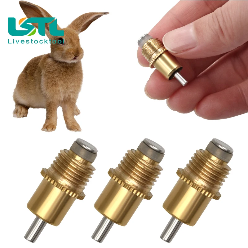 4 Pcs Rabbit Chicken Quail Birds And Other Animals Copper Drinker Nipples Rabbit Drinking Water Accessories Equipment