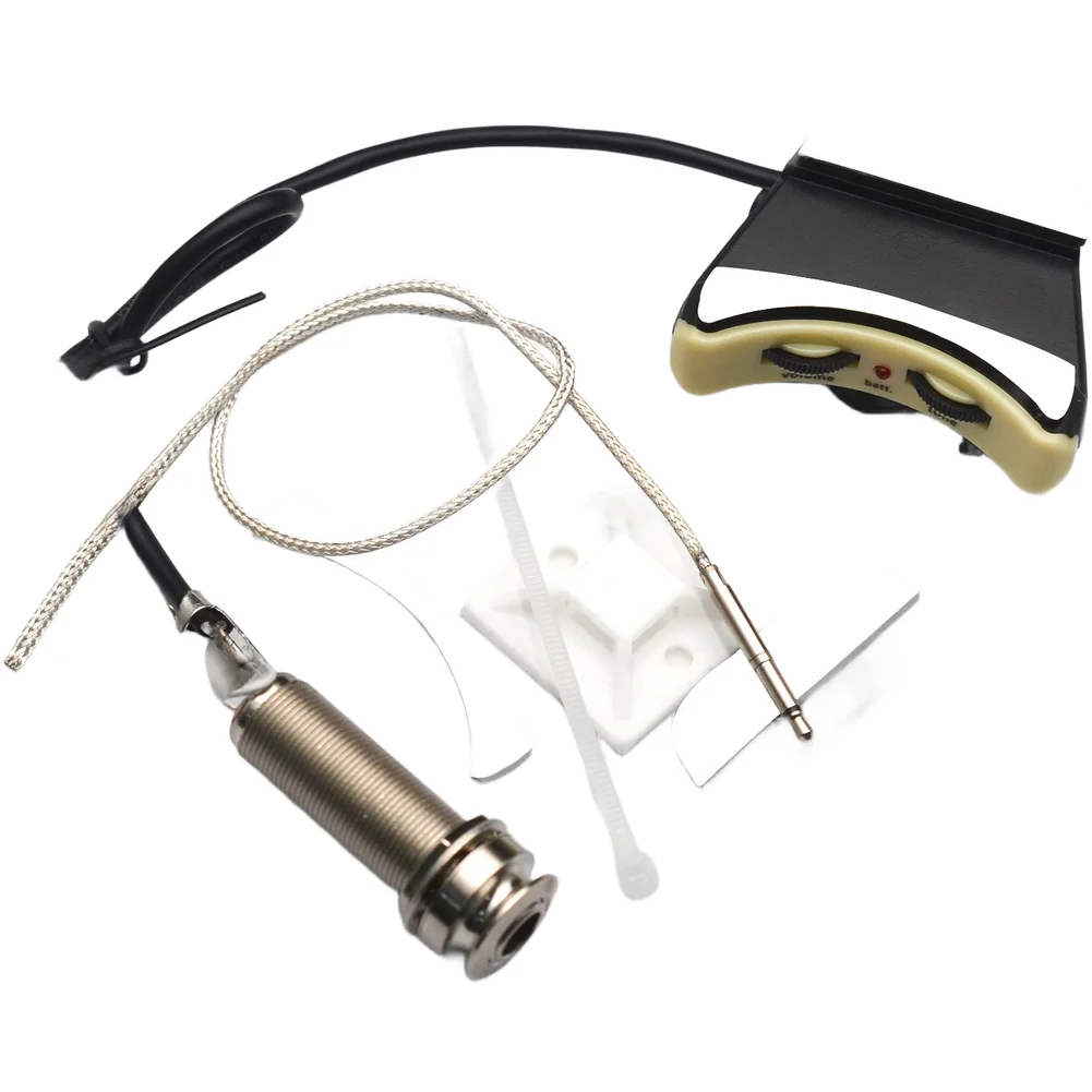 Ukulele Pickup Designed for Plug-in Amplification with Volume and Tone Adjustment for Adaptive Sound Tailoring
