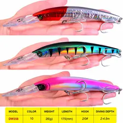 1 adet balıkçılık Minnow Lures sert yem 7 