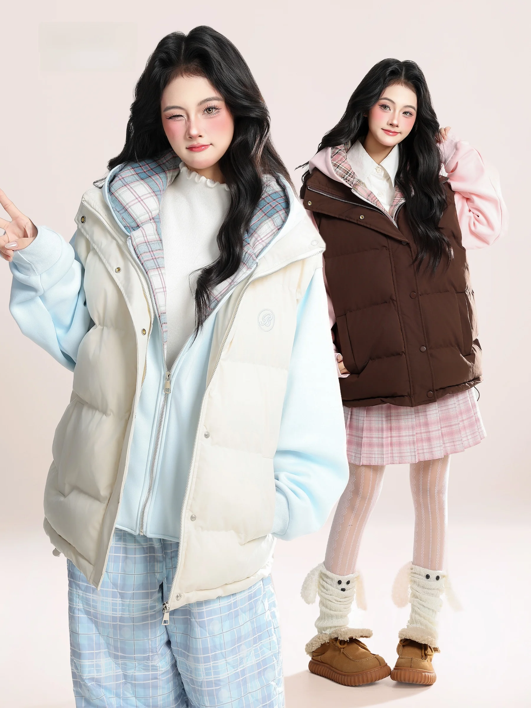 

HM американская ретро вышивка букв Thiened с капюшоном женская куртка зимняя хлопковая верхняя одежда лоскутное фланелевое пальто