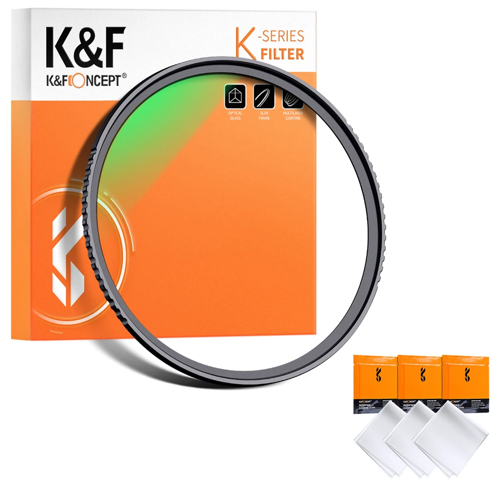 K&F Concept UV Filter Camera Len MC with Multi-Resistant Coating for Canon DSLR Len 37mm 49mm 52mm 58mm 62mm 67mm 77mm 82mm 86mm