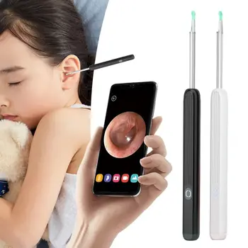 무선 검이경 귀 카메라, 아이폰, 아이패드, 안드로이드 지지대, 어린이 및 성인용, 6 개의 LED 조명 포함, WiFi 이어 스코프, 3.9mm, 1296PHD