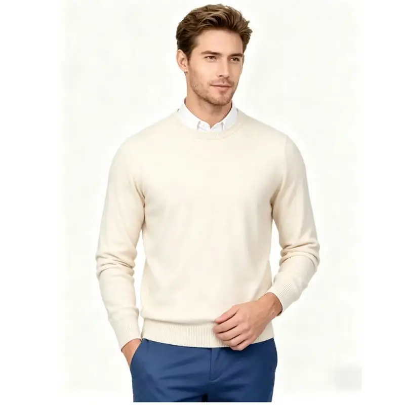 2026 Kaschmirpullover mit Rundhalsausschnitt, Herren Oversize-Strickoberteil, M-3XL, Herbst-Winter, Neues Koreanisches Casual-Oberteil für Männer – Detail 4