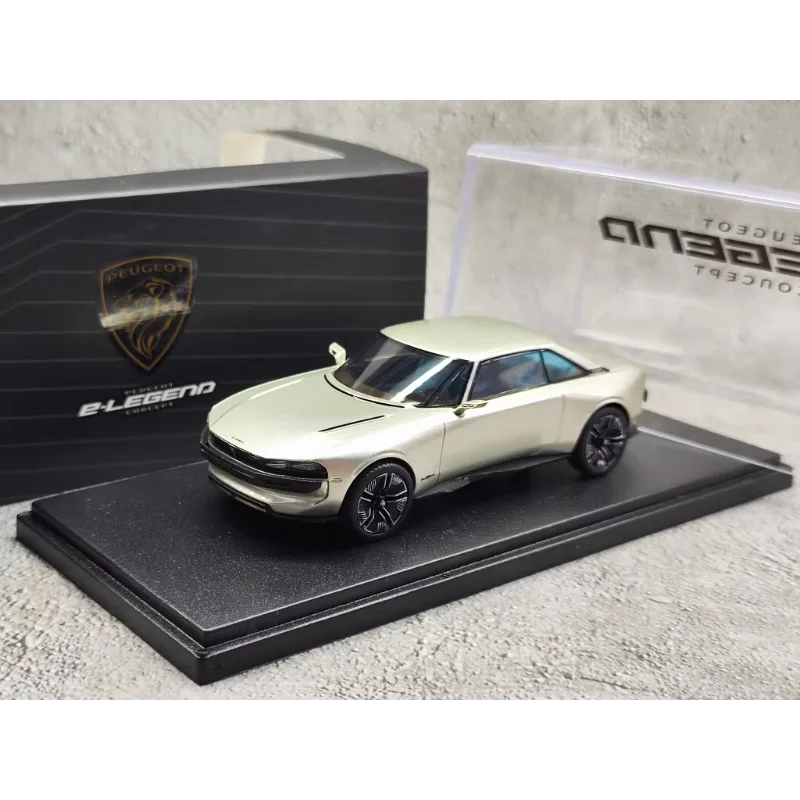 

Diecast VOXxi9 1/43 Scale French PEUGEOT E-LEGEND Concept Car Alloy Car Model Collectible Toy Gift Souvenir Display Ornament