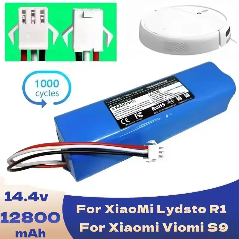 2026 14.8V 12800mAh H18650CH-4S2P Robot Battery For Xiaomi Lydsto R1 Pro HD-STYTJ-W03 S1 YM-S1-W03 G2 Robotic Vacuum Cleaner