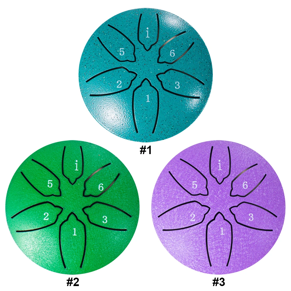 Mini Chakra Drum 3 Inches 6 Notes Waterproof Steel Tongue Drum Rain Chime Musician Gift for Family and Friends