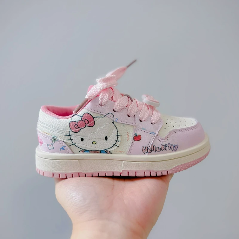 

Kids'Casual Shoes Hello Kitty PU Leather Fashion Spring Running Shoes For Girls Anti-slip Breathable Versatile Pink Size 26-37