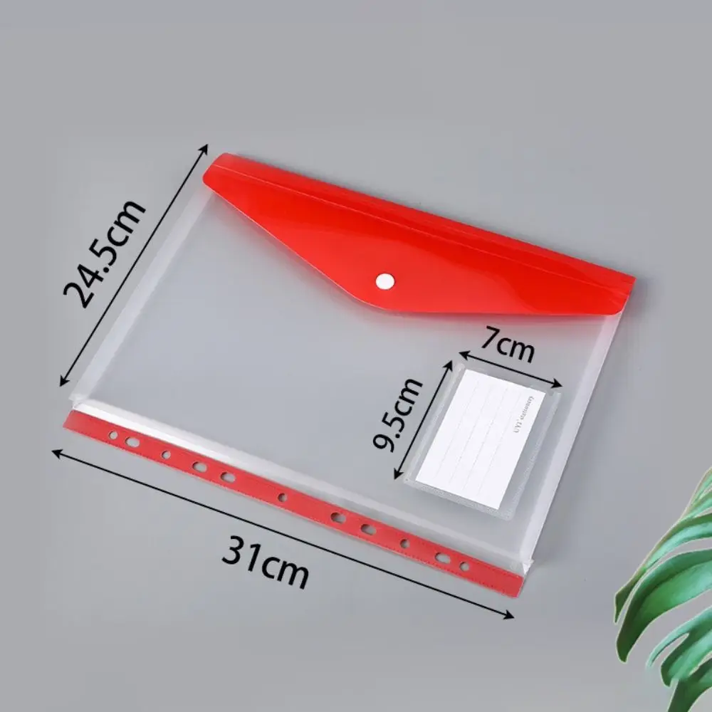 6 قطعة المجلدات البلاستيكية الملونة واضحة 11 ثقوب الموثق جيب المفاجئة إغلاق A4 جيوب لكمات مكتب المنزل #6