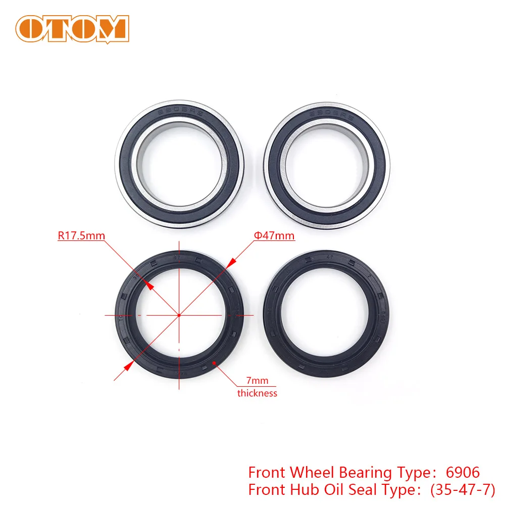 OTOM Motorcycle Front And Rear Wheel Bearing Hub Oil Seal Kit For KTM SX SXF EXC EXCF XCW SMR HUSQVARNA TC TE TX FX FS Motocross