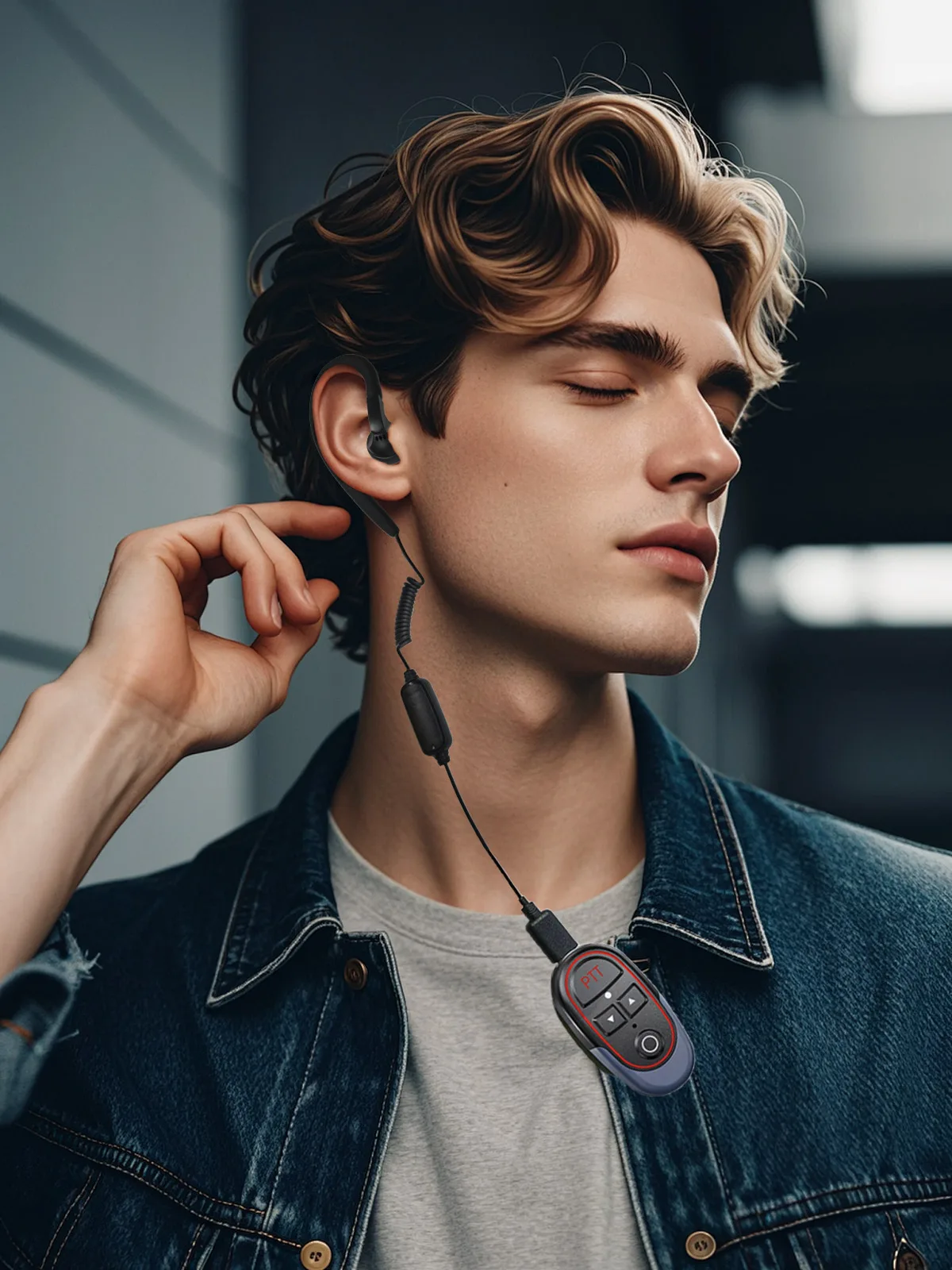 MINI Earhook walkier talkie AI Voice Controlled T-M10P Professional Radio