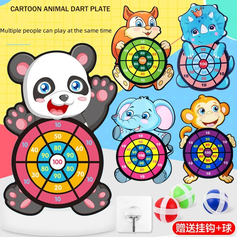 Montessori Dart Board Target Sports Game Toys For Children Stickey Ball Dart Indoor Safe Interactive Educational Toy Child Gift