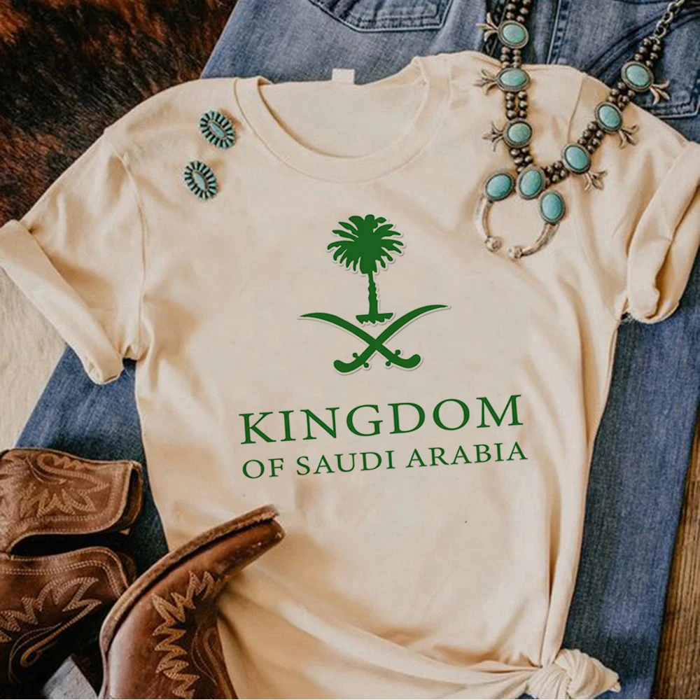 Kingdom of Saudi Arabia tshirt women harajuku Y2K manga t-shirts female harajuku clothing